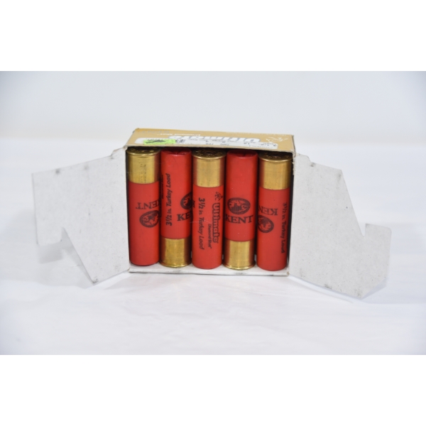 10 Rounds Kent 12 Gauge 3 1/2" #4 Shot Ammunition 