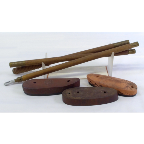 12 Gauge Cleaning Rod & 3 Recoil Pads