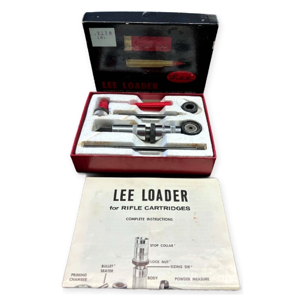 Vintage Lee Loader Reloading Kit, .222 Remington, Complete with Box 