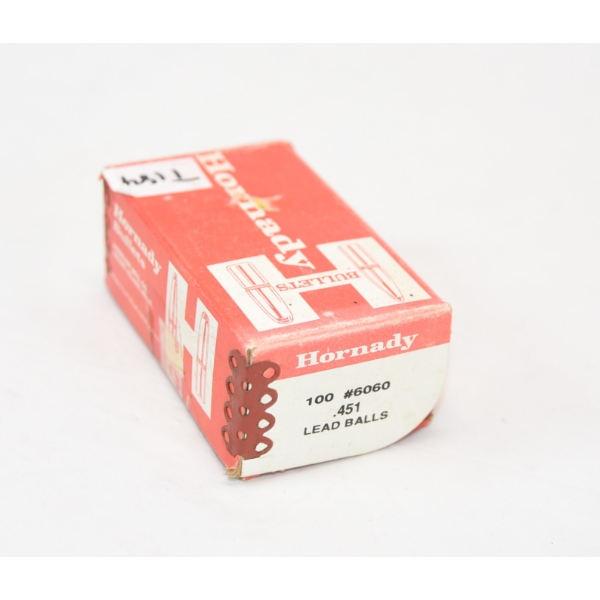 100 Pieces Hornady .451 Lead Round Balls