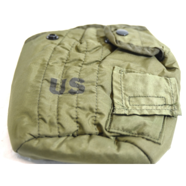 U.S. Military Nylon Canteen Cover w/ External Pocket – Vietnam Era