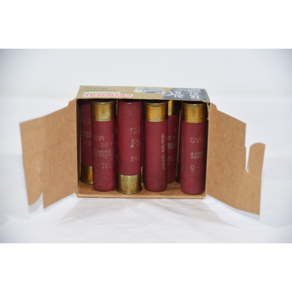 10 Rounds Federal Premium 12 Gauge 3 1/2" #6 Shot Ammunition