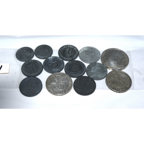 WWII German Coin Lot – Reichspfennig & Silver Mix