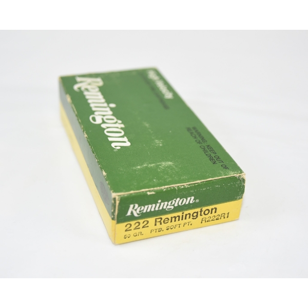 20 Rounds Remington 222 Rem Caliber 50 Grain SP Ammunition