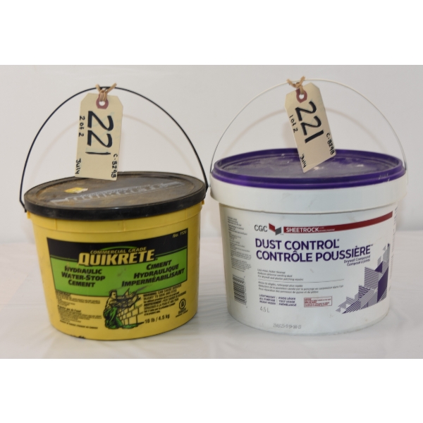 CGC Sheetrock Dust Control Drywall Compound & Quickrete Hydraulic Water-Stop Cement