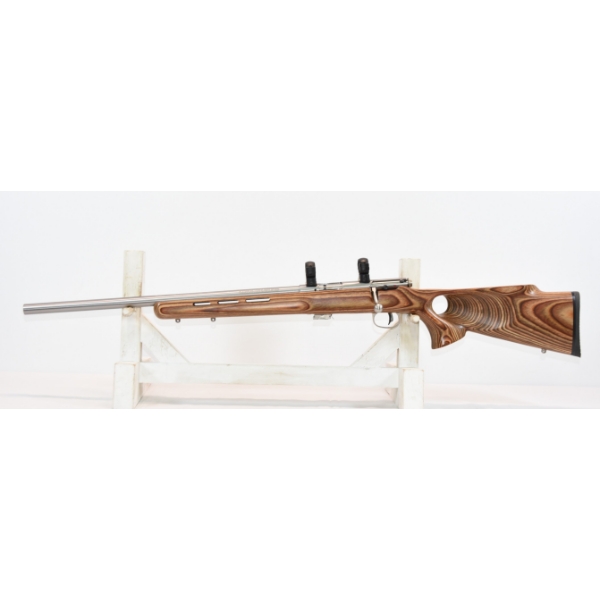 Savage Mark II Left Hand Bolt Action .22 LR Caliber Stainless Rifle With Scope Rings