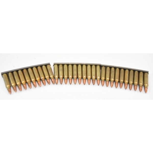 30 Rounds Assorted Brands 5.56 Caliber Rifle Ammunition In Stripper Clips