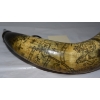 Image 12 : Rare 1775 Scrimshaw British Powder Horn with Map Decoration & Brass Spout