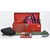 Image 2 : Box Lot Metal Tool Box No Tray With Handgun Case Rifle Sock 3 Lathe Cutting Tools