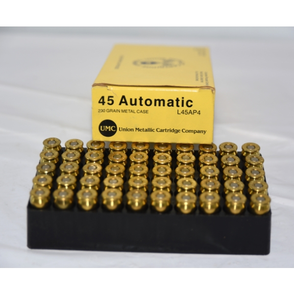 50 Rounds UMC .45 ACP 230 Grain Ammunition