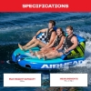 Image 2 : AirHead Inflatable Towable Tube For Boating And Water Sports 