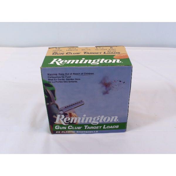 25 Rounds Remington 12 Gauge 2 3/4 1 1/8 8 Shot Ammunition 