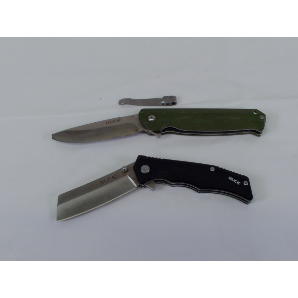 2 Folding Buck Knives