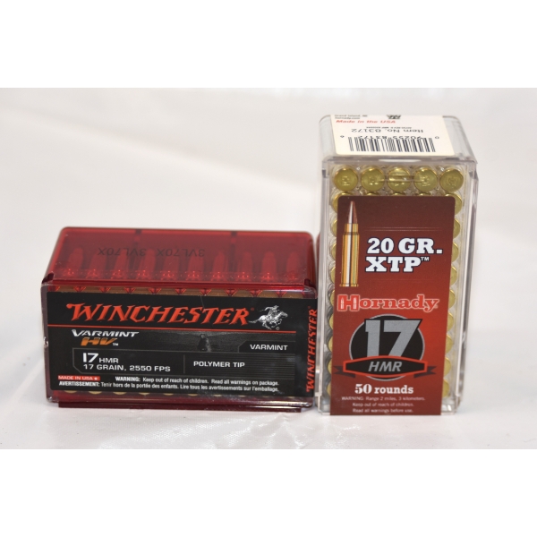 100 Rounds Mixed .17HMR Ammunition