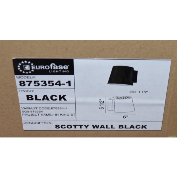 Eurofase Lighting Scotty Wall Black