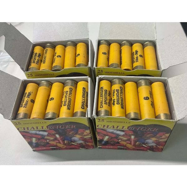 100 Rounds Challenger 20 ga 2 3/4 #9 Sporting Factory Shotshell