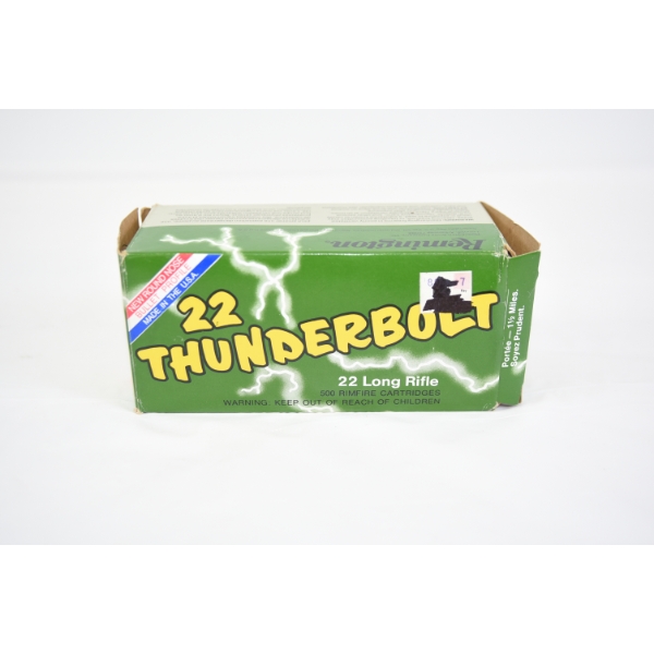 500 Rounds Remington Thunderbolt .22 Long Rifle Ammunition