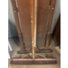 Image 1 : Vintage Wooden Mechanic's Creeper w/ Red Headrest + Shop Push Broom & Floor Squeegee