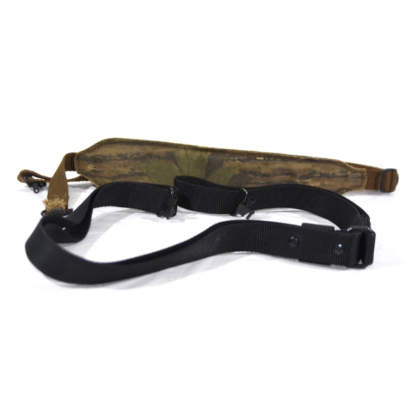 2 Slings with Swivels 1 Brown Rifle Sling, 1 Black Shotgun Sling
