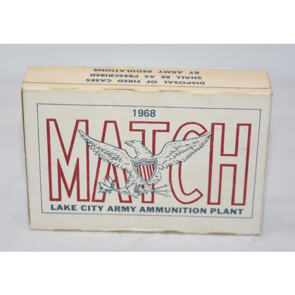 20 Rounds Lake City Army Ammunition Plant .30 Match Ammunition