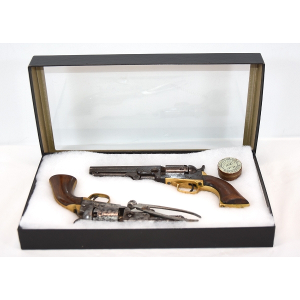 Antique Pair Of Colt Revolvers In .31 Percussion Caliber With Display Case