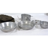 Image 8 :  A Stainless Canteen Frying Pan With A Green Nylon Cover