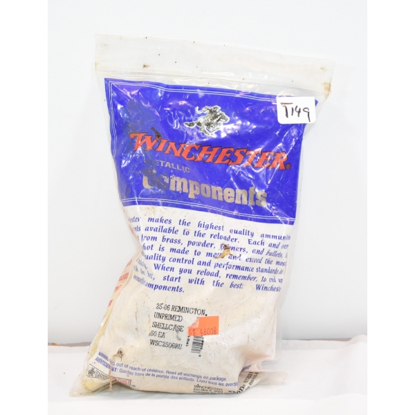 50 Pieces Winchester 25-06 Rem Unprimed Brass