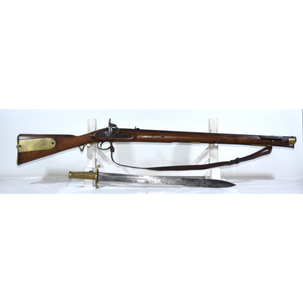 Rare Tower 1858 Brunswick Rifle Single Shot 70 Percussion Caliber Rifle With Bayonet
