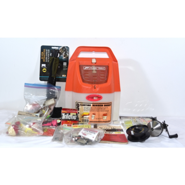Box Lot Fishing Gear & Net 