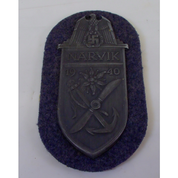 WWII German Battle Shield W/ Wool Backing 1940