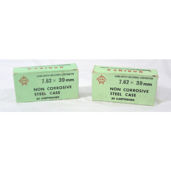 40 Rounds Norinco 7.62 x 39mm Ammunition 