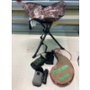 Image 1 : Box Lot Assorted Binoculars Folding Stool & Water Flask