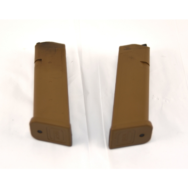 2 Pieces Glock 10 Round Magazines 9mm Caliber