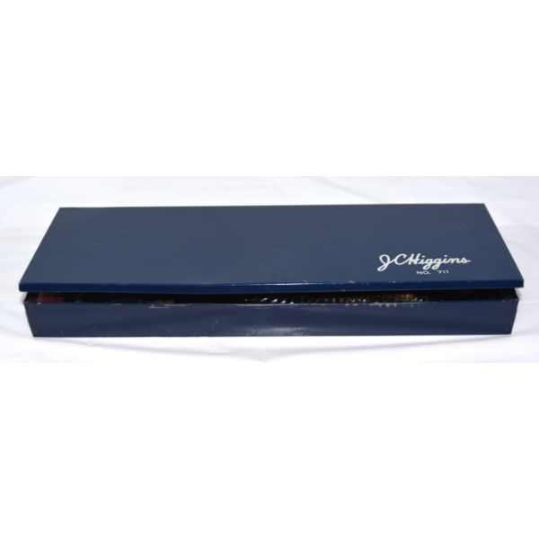 J.C. Higgins Gun Cleaning Kit In A Dark Blue Metal Storage Box &  Misc. Hardware 