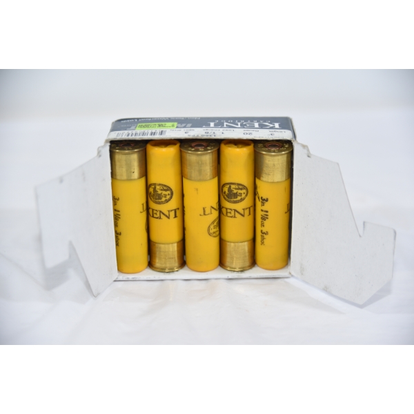 10 Rounds Kent 20 Gauge 3" #3 Shot Ammunition