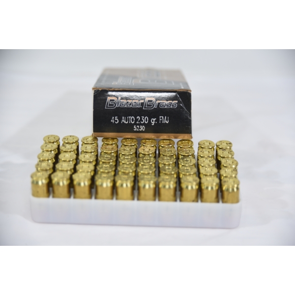 50 Rounds Blazer 45 Auto 230gr FMJ Ammunition 