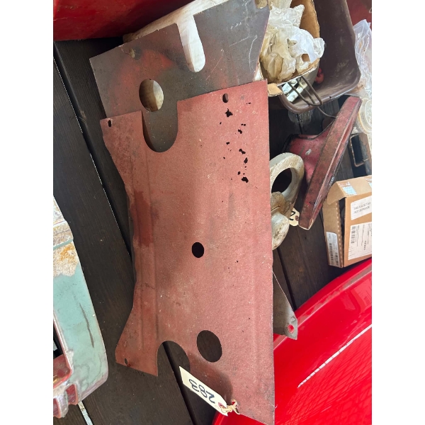 Vintage Red Sheet Metal Tractor Panels / Shields, Possibly Farmall