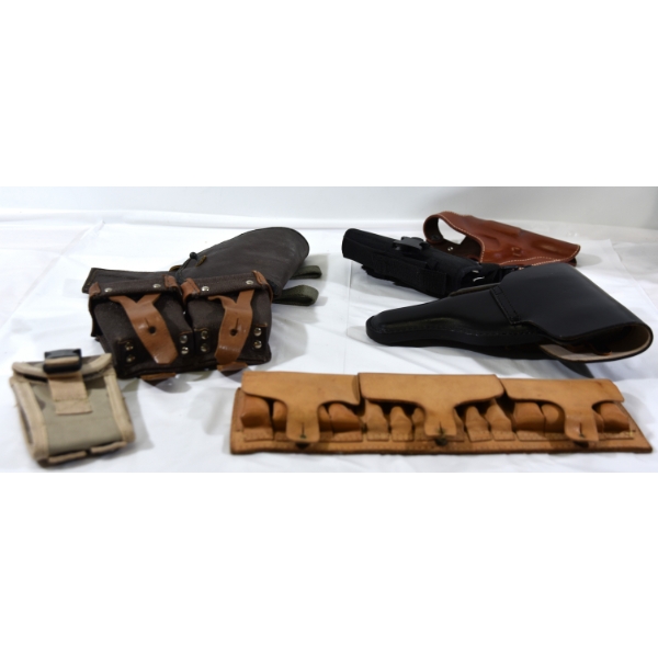 Box Lot Holsters & Ammunition Pouches 