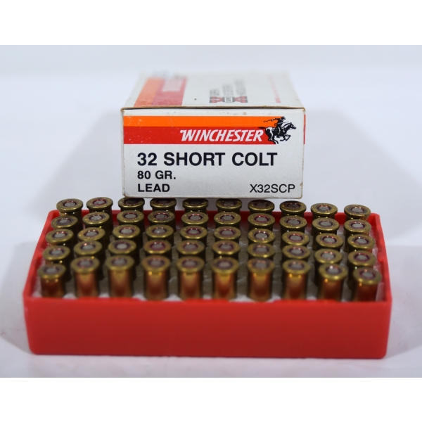 50 Rounds Winchester 32 Short Colt 80gr Lead Ammunition 