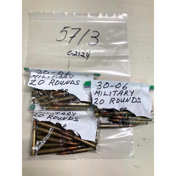 60 Rounds Assorted Brands 30-06 Caliber Reloaded Ammunition