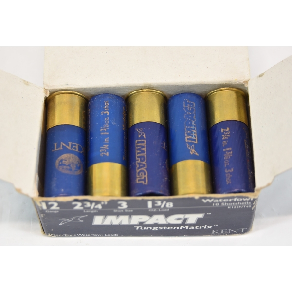 10 Rounds Impact 12 Gauge 2 3/4" #3 Ammunition