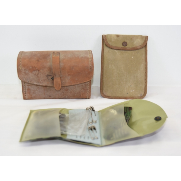 Leather Ammo Pouch & Military Sewing Kit