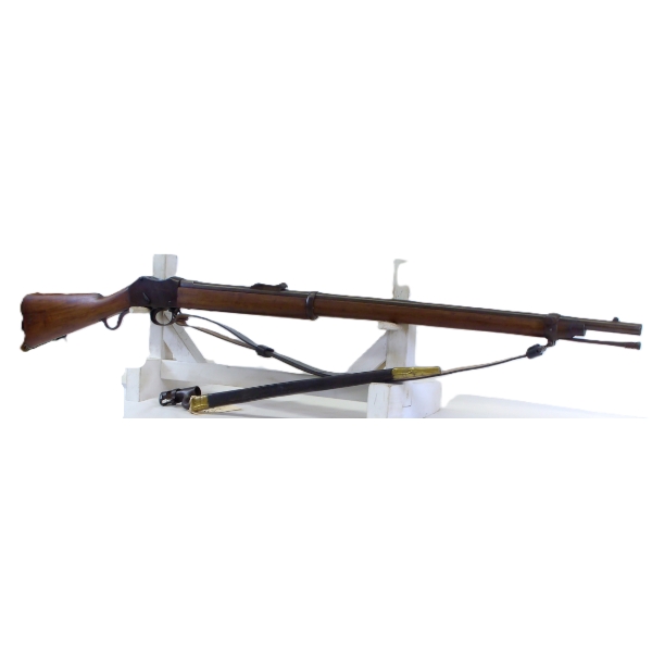 Antique Martini Henry Mark III Single Shot 577-450 Caliber Rifle With Bayonet & Sling