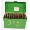 Image 1 : 42 Rounds Assorted Brands .375 H&H Magnum Caliber Reloaded Ammunition In Plastic Container