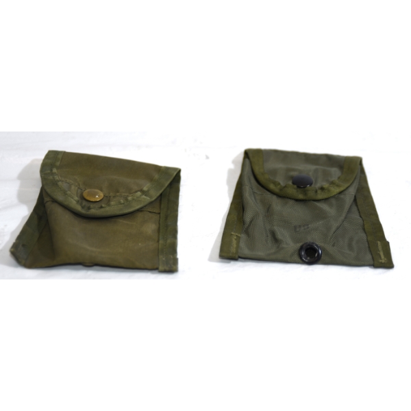 2 US Army First Aid/Compass Nylon Pouches