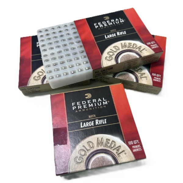 400 Pieces Federal No. GM210M Large Rifle Primers