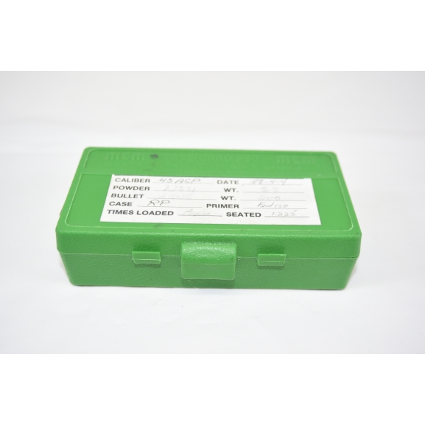 50 Rounds Remington 45 ACP Ammunition In Plastic Case