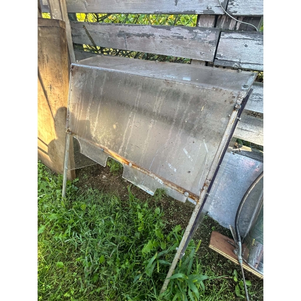 Vintage Wooden Step Ladder, Approx. 5 ft, Plus Plywood Sheets