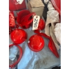 Image 2 : Lot of Restored Red Tractor Headlight Housings, Trim Rings, Brackets & Hardware, Possibly Farmall