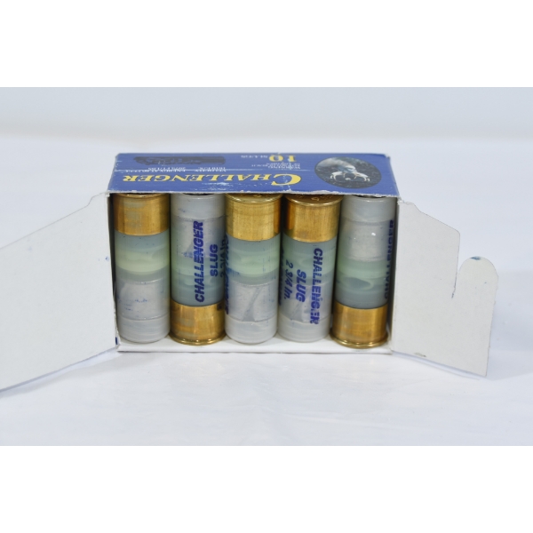 10 Rounds Challenger 12 Gauge 2 3/4" Slug Ammunition 